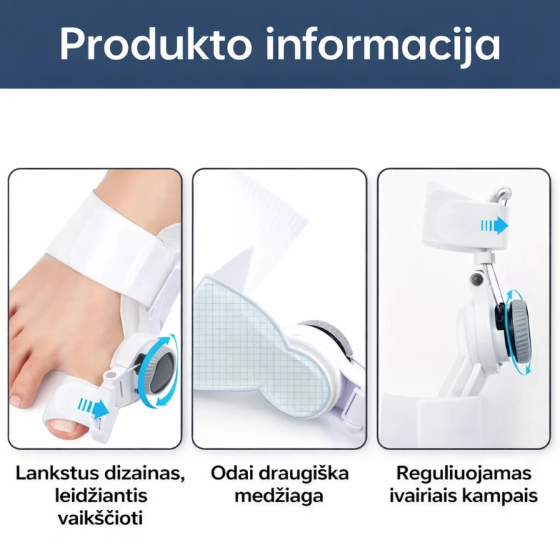 Korekcinis Didžiojo Pėdos Piršto Įtvaras (Reguliuojamas) - Image 4