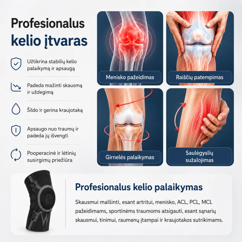 Reguliuojamas Kompresinis Kelio Įtvaras - Image 2